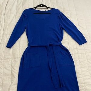 NY&Co blue sweater dress, L